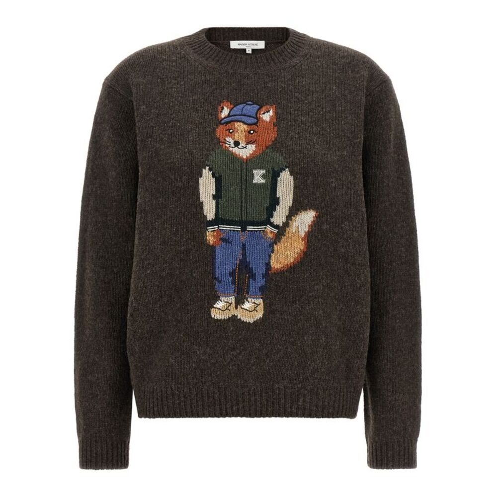 Maison Kitsuné Brown Wool Women's Cardigan